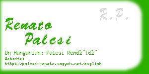 renato palcsi business card